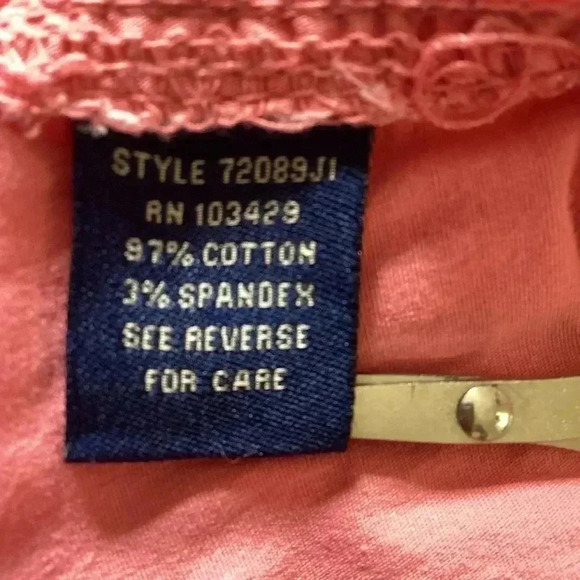 Khakis & Co. Women's Capri Khakis salmon pink Size 12 - Picture 7 of 8